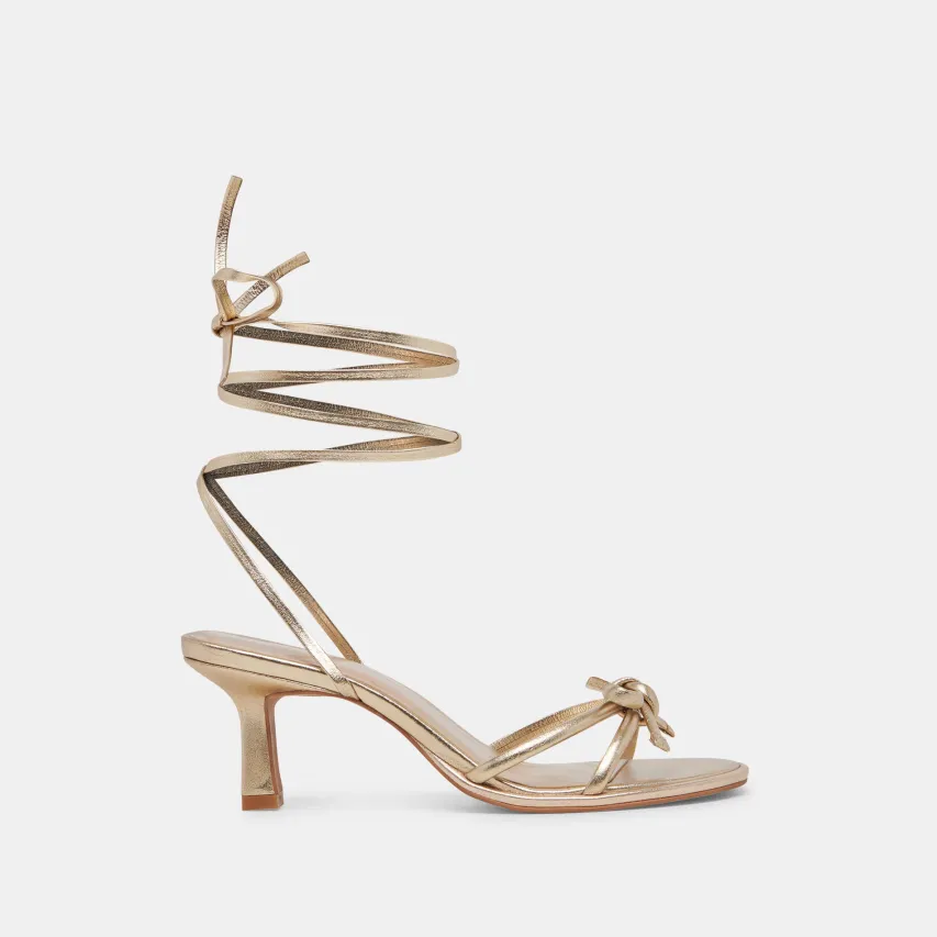 MAISON HEELS GOLD METALLIC LEATHER^Dolce Vita Hot