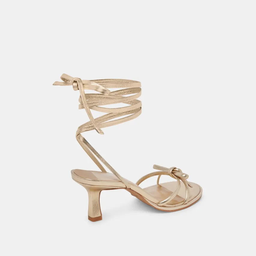 MAISON HEELS GOLD METALLIC LEATHER^Dolce Vita Hot