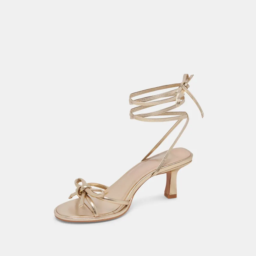 MAISON HEELS GOLD METALLIC LEATHER^Dolce Vita Hot