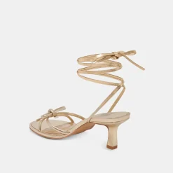 MAISON HEELS GOLD METALLIC LEATHER^Dolce Vita Hot