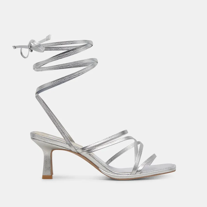 MALABO HEELS SILVER METALLIC LEATHER^Dolce Vita Outlet
