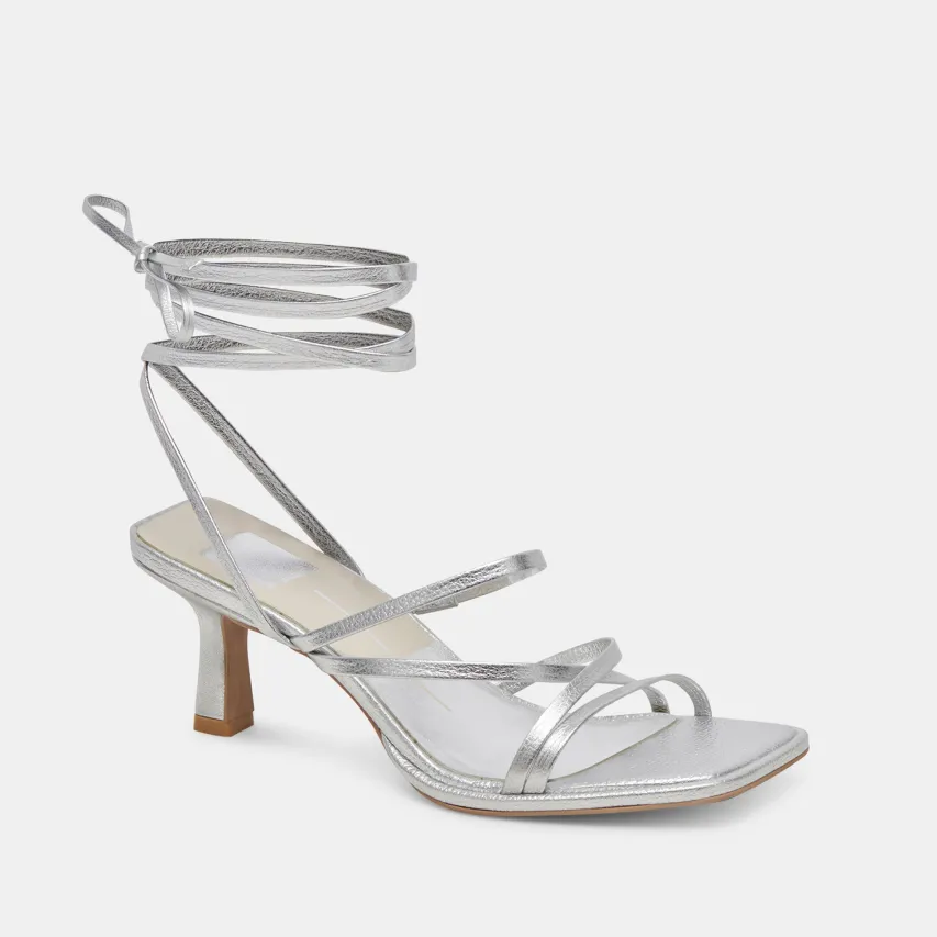 MALABO HEELS SILVER METALLIC LEATHER^Dolce Vita Outlet