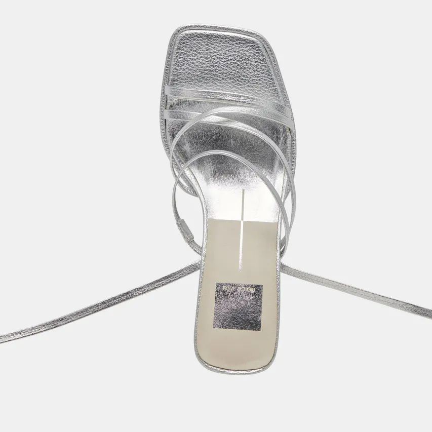 MALABO HEELS SILVER METALLIC LEATHER^Dolce Vita Outlet