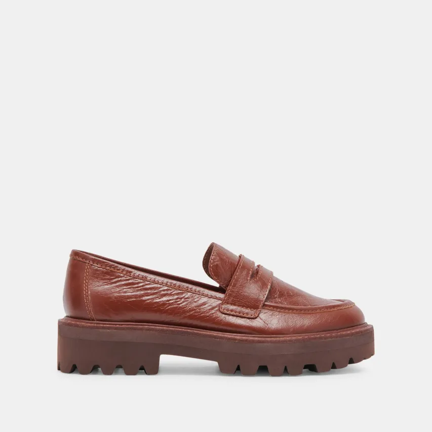 MALILA LOAFERS BROWN CRINKLE PATENT^Dolce Vita Discount