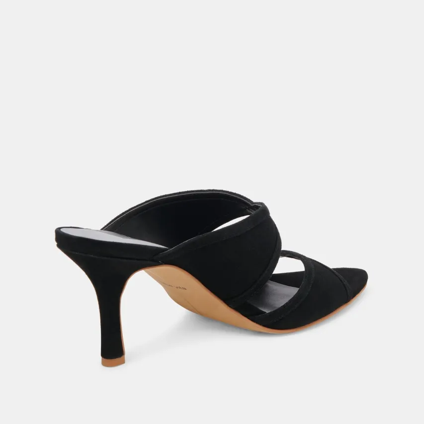 MANDEL HEELS ONYX SUEDE^Dolce Vita Clearance