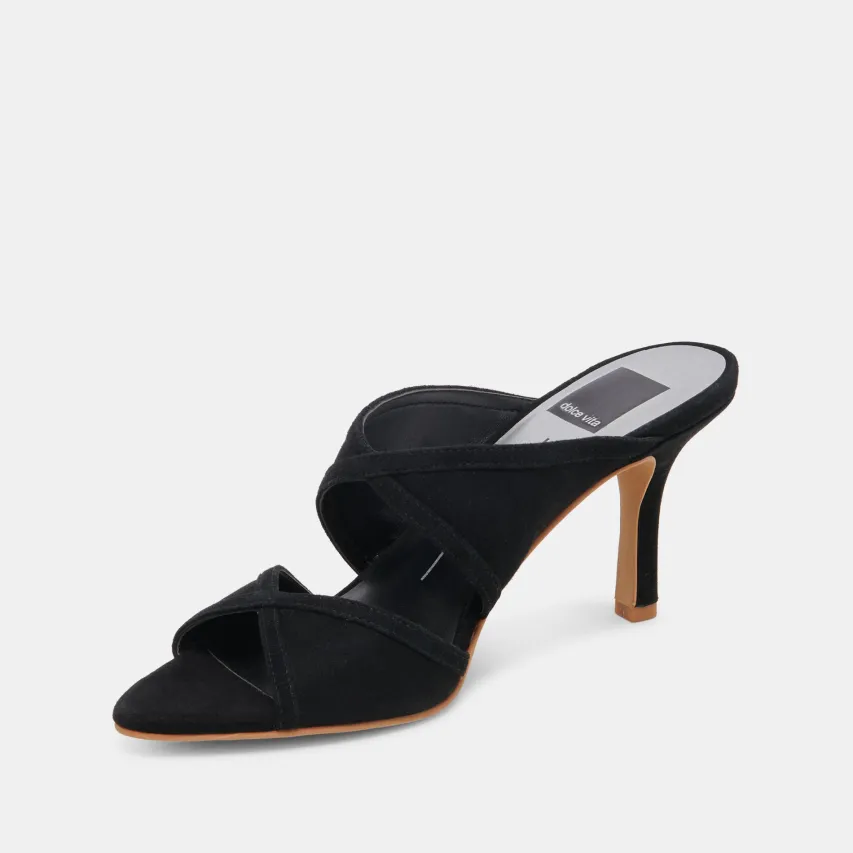 MANDEL HEELS ONYX SUEDE^Dolce Vita Clearance