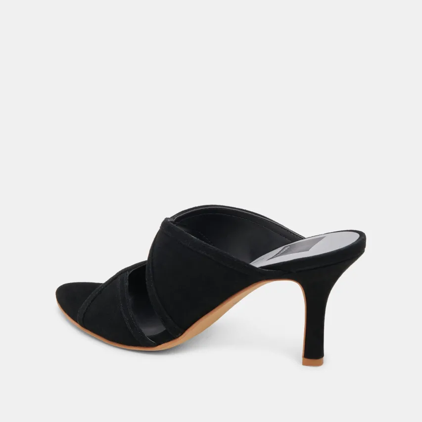 MANDEL HEELS ONYX SUEDE^Dolce Vita Clearance