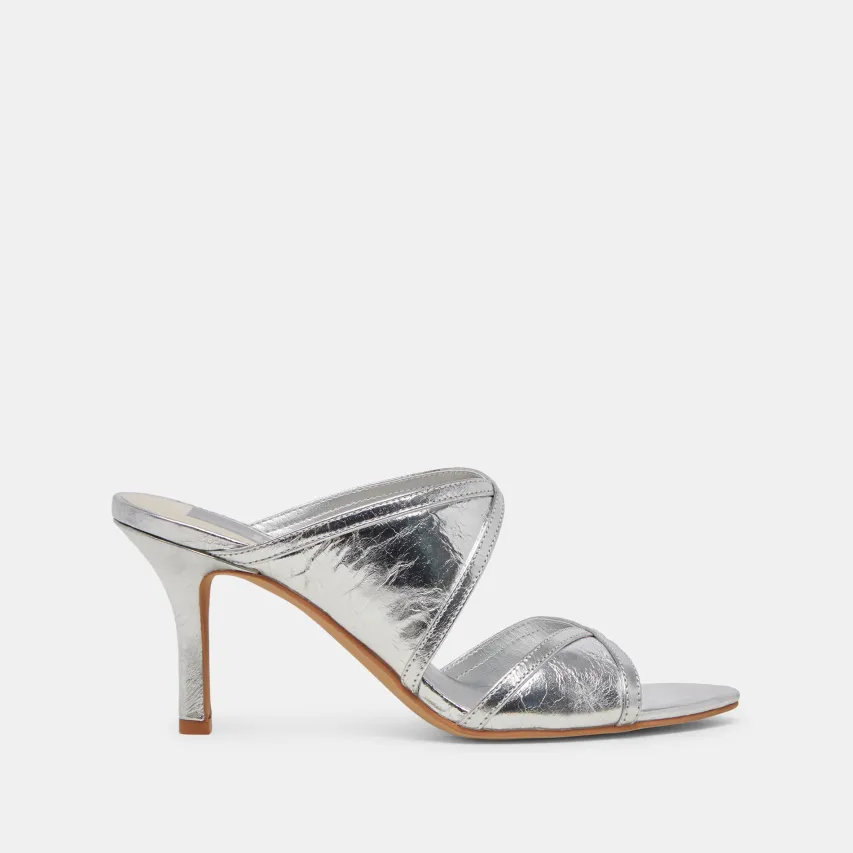 MANDEL HEELS SILVER CRINKLE PATENT^Dolce Vita Clearance