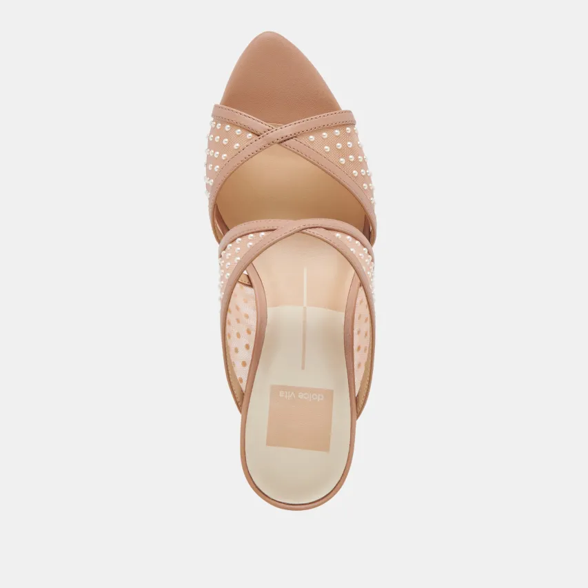 MANDEL PEARL HEELS COCOA MESH^Dolce Vita Hot