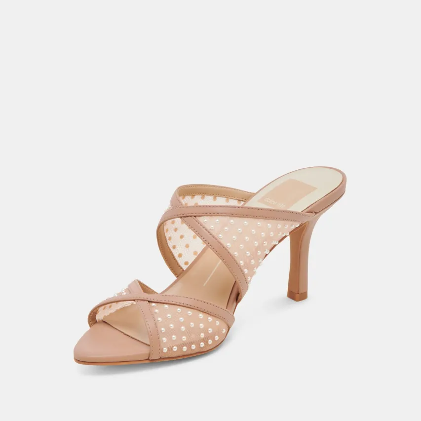 MANDEL PEARL HEELS COCOA MESH^Dolce Vita Hot