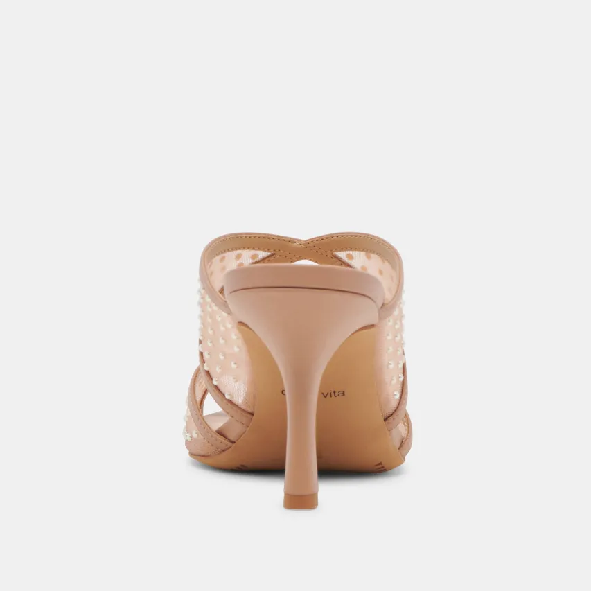 MANDEL PEARL HEELS COCOA MESH^Dolce Vita Hot