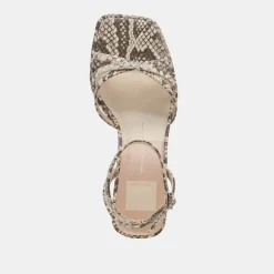 MANJI HEELS BLACK WHITE EMBOSSED SNAKE^Dolce Vita Online