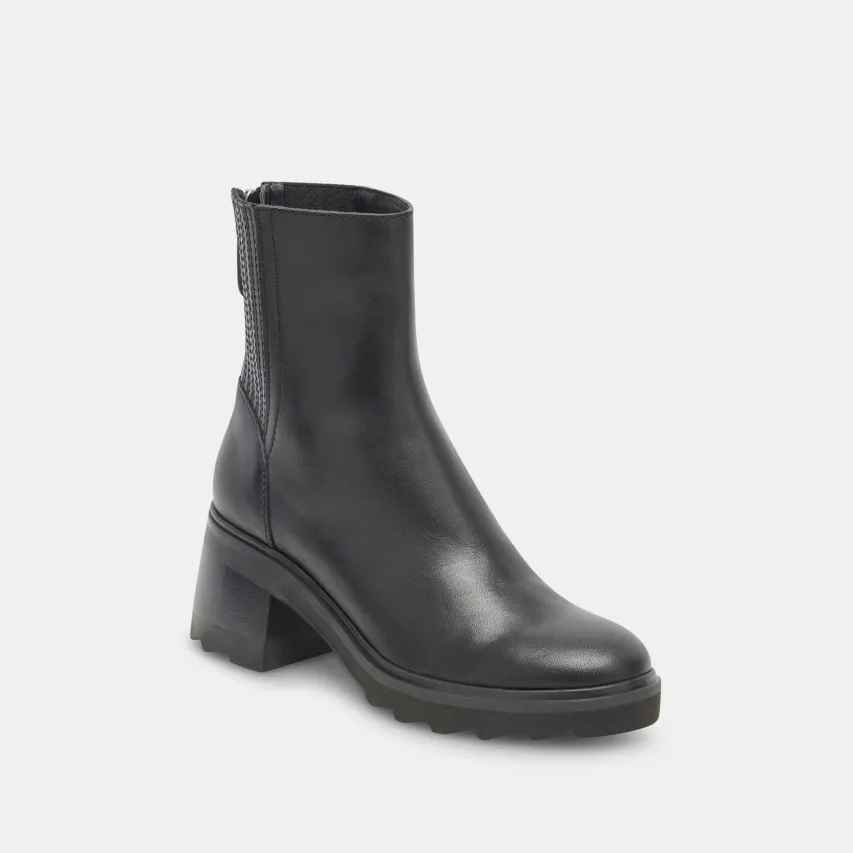 MARTEY H2O WIDE BOOTS BLACK LEATHER^Dolce Vita Hot