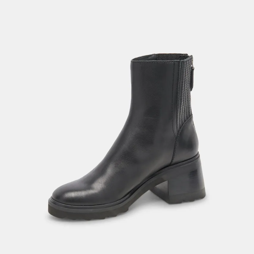 MARTEY H2O WIDE BOOTS BLACK LEATHER^Dolce Vita Hot