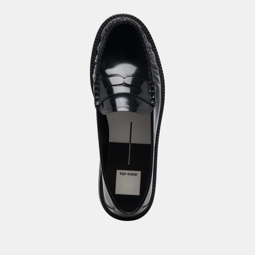 MAXWELL LOAFERS BLACK LEATHER^Dolce Vita Clearance