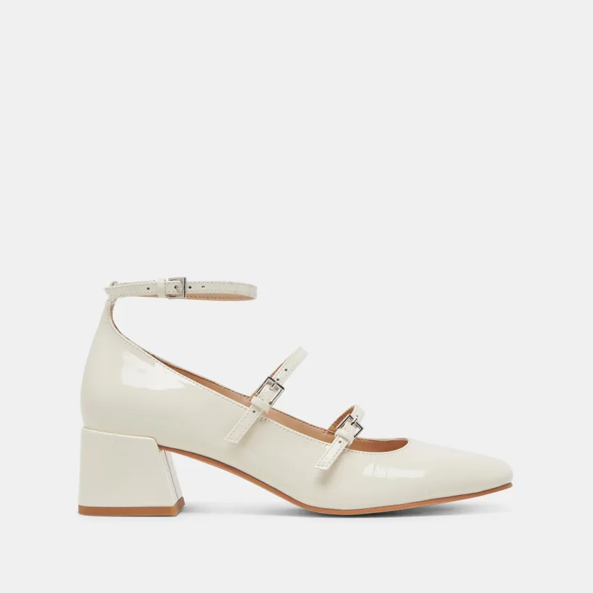 MEADOW HEELS WHITE PATENT LEATHER^Dolce Vita Online