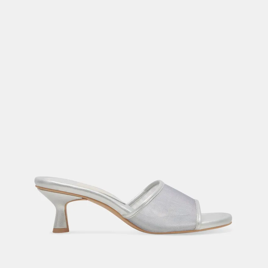 MEEZA HEELS SILVER MESH^Dolce Vita Fashion