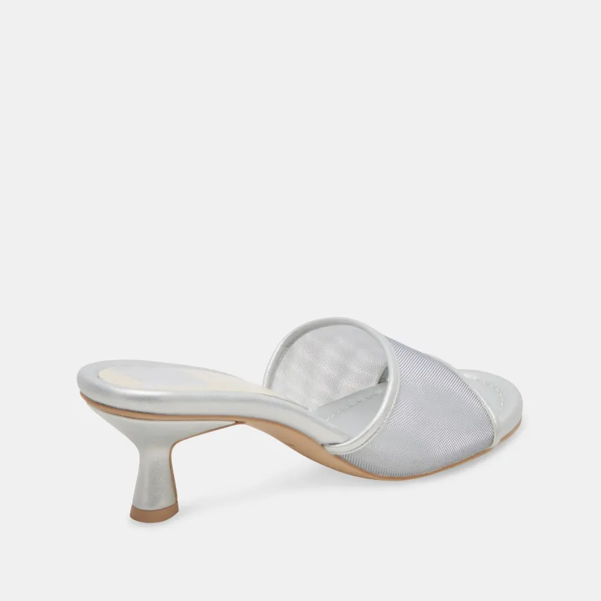 MEEZA HEELS SILVER MESH^Dolce Vita Fashion