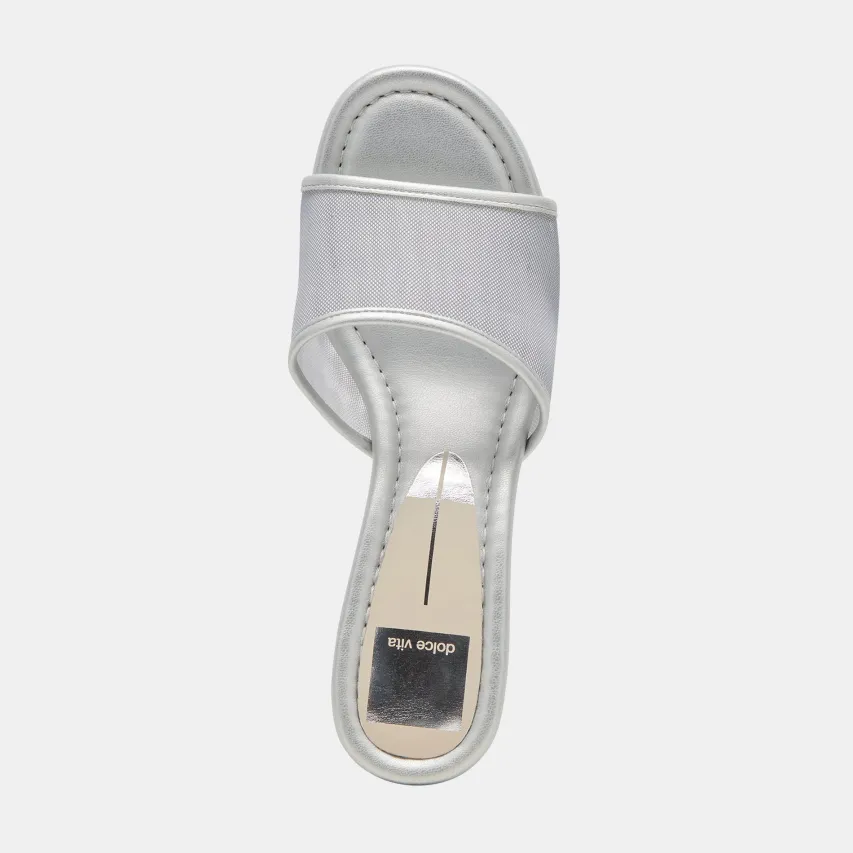 MEEZA HEELS SILVER MESH^Dolce Vita Fashion