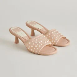 MEEZA PEARL HEELS BLUSH MESH^Dolce Vita Fashion