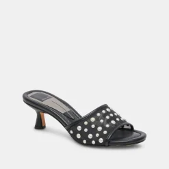 MEEZA PEARL HEELS ONYX MESH^Dolce Vita Hot