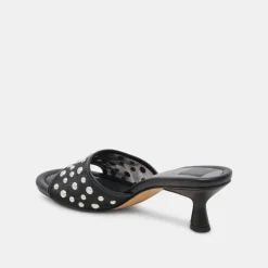 MEEZA PEARL HEELS ONYX MESH^Dolce Vita Hot