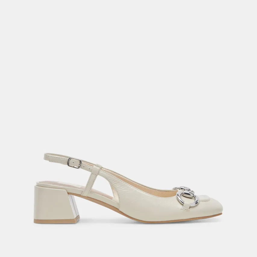 MELLI HEELS IVORY CRINKLE PATENT^Dolce Vita Online