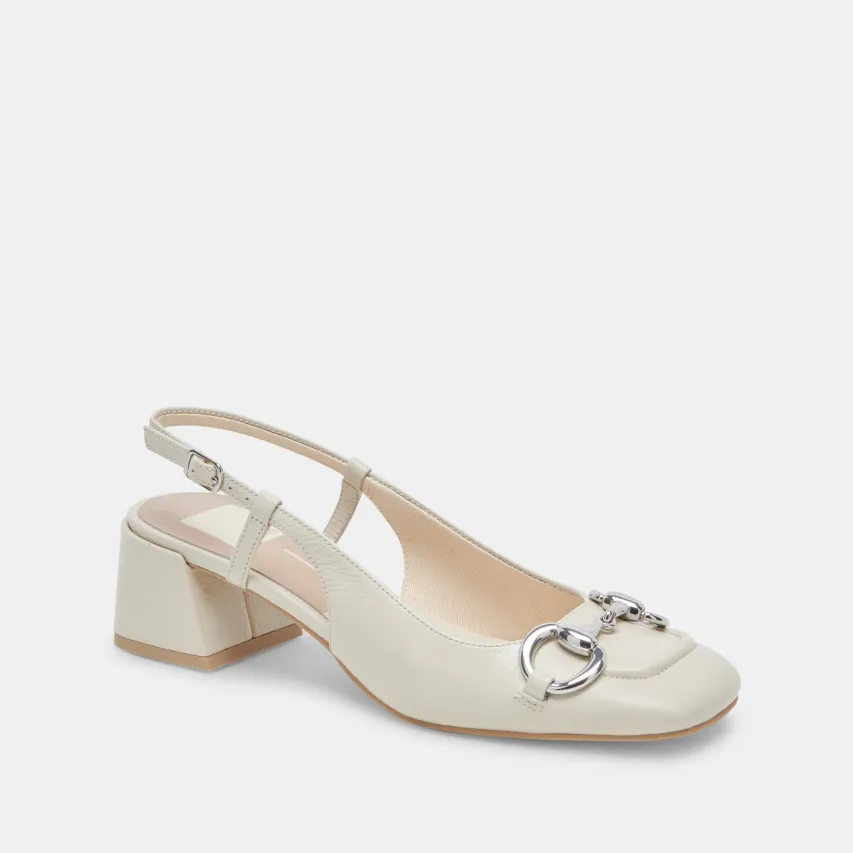 MELLI HEELS IVORY CRINKLE PATENT^Dolce Vita Online