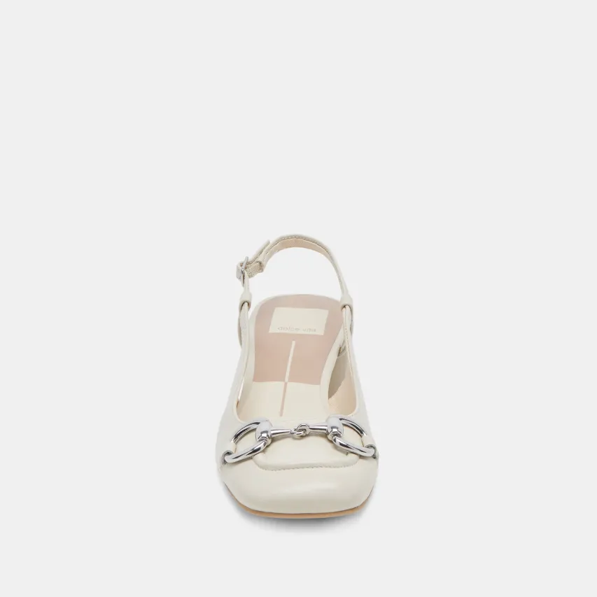 MELLI HEELS IVORY CRINKLE PATENT^Dolce Vita Online
