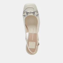 MELLI HEELS IVORY CRINKLE PATENT^Dolce Vita Online
