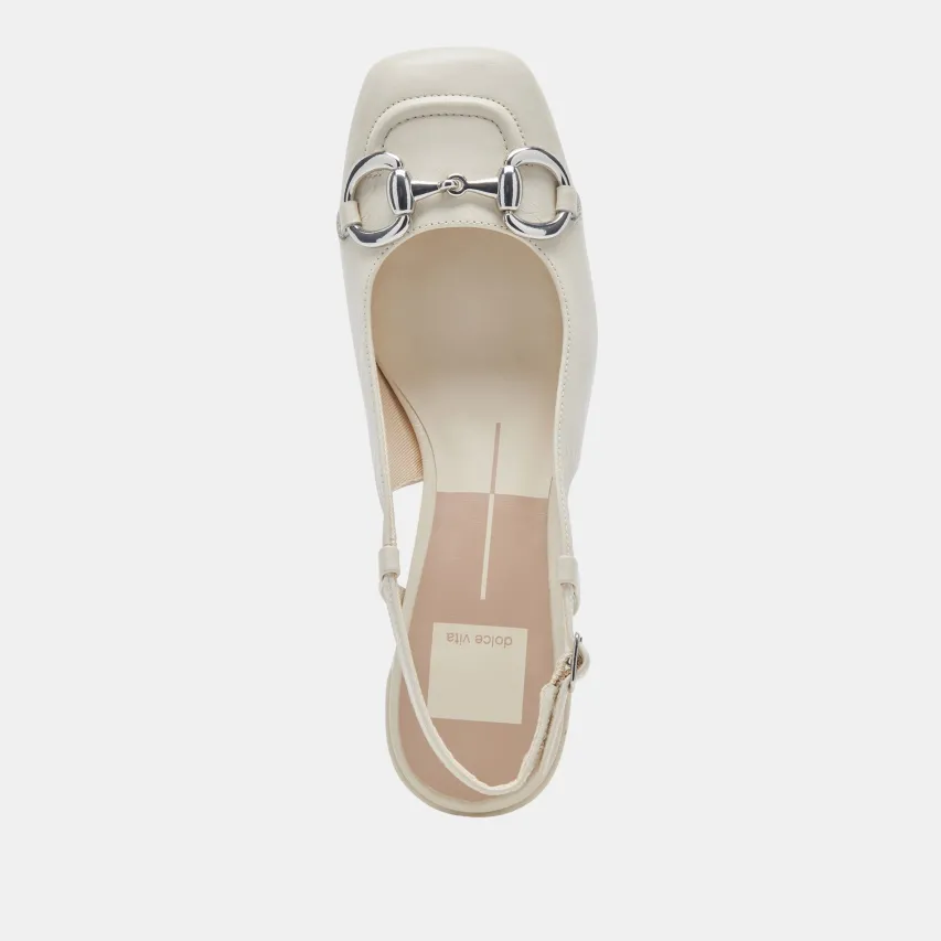 MELLI HEELS IVORY CRINKLE PATENT^Dolce Vita Online