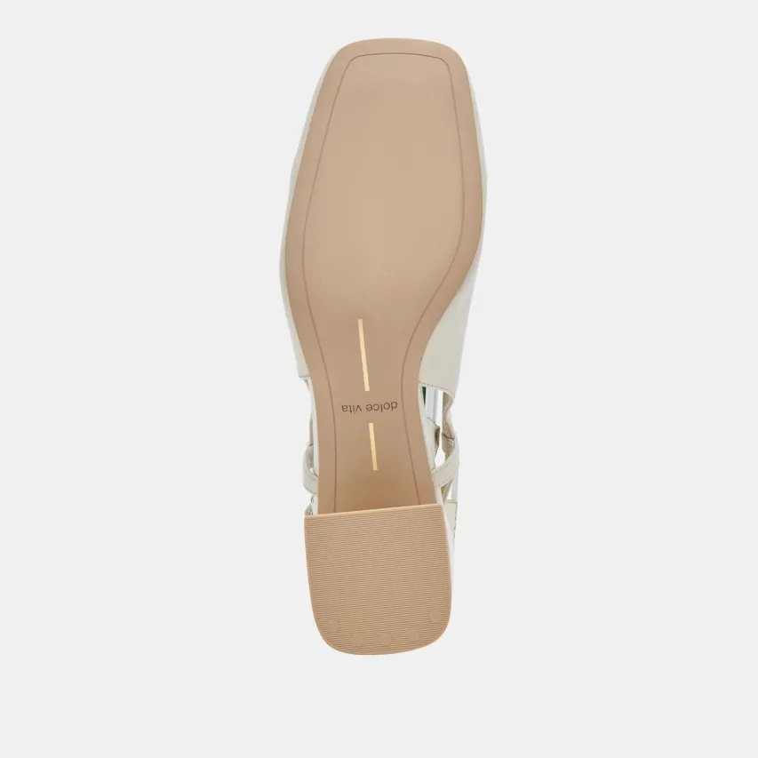 MELLI HEELS IVORY CRINKLE PATENT^Dolce Vita Online