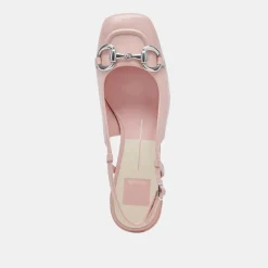 MELLI HEELS PINK CRINKLE PATENT^Dolce Vita Hot