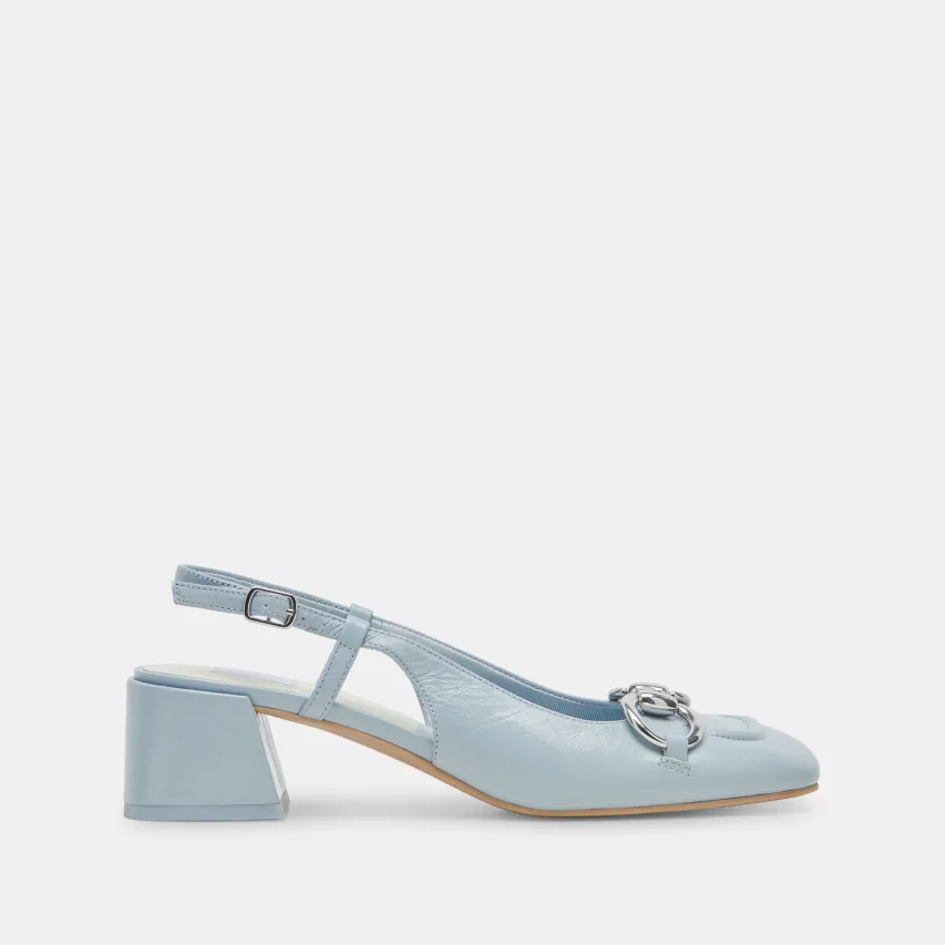 MELLI HEELS SKY BLUE CRINKLE PATENT^Dolce Vita New