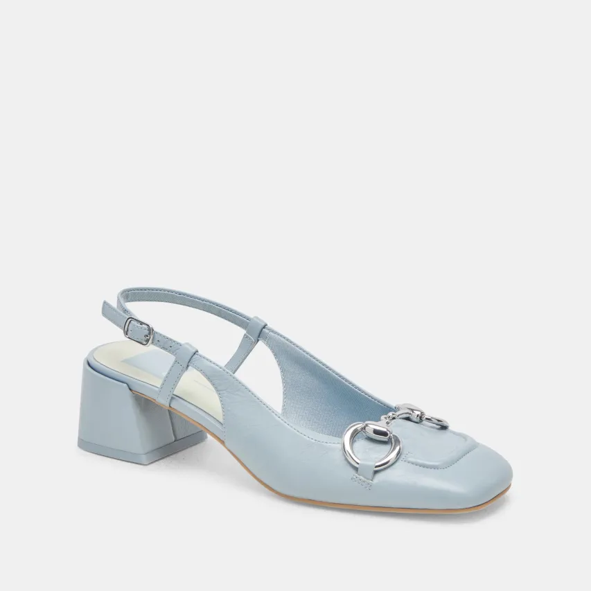 MELLI HEELS SKY BLUE CRINKLE PATENT^Dolce Vita New