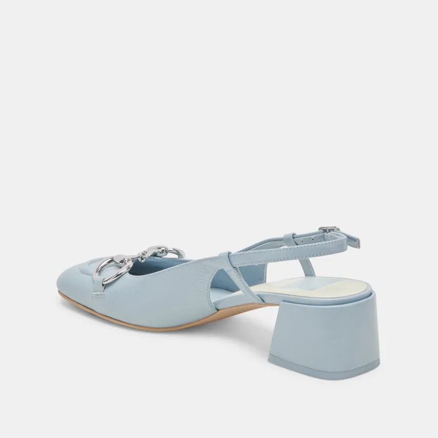 MELLI HEELS SKY BLUE CRINKLE PATENT^Dolce Vita New