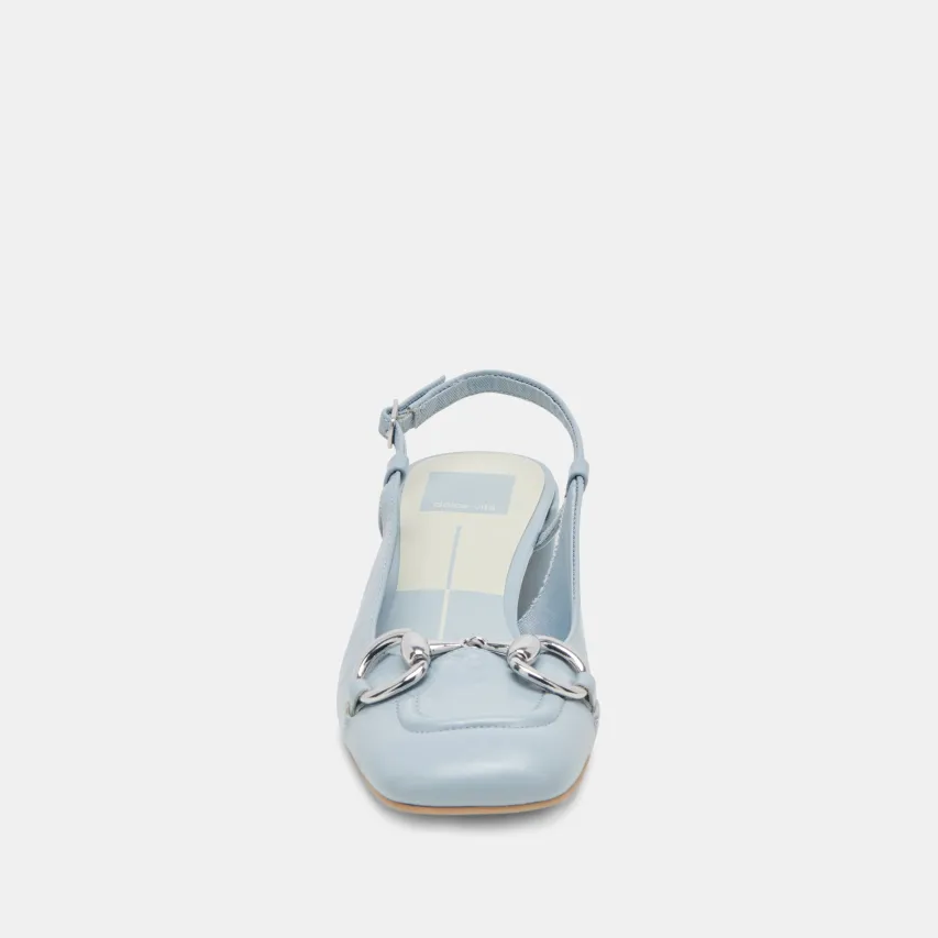 MELLI HEELS SKY BLUE CRINKLE PATENT^Dolce Vita New