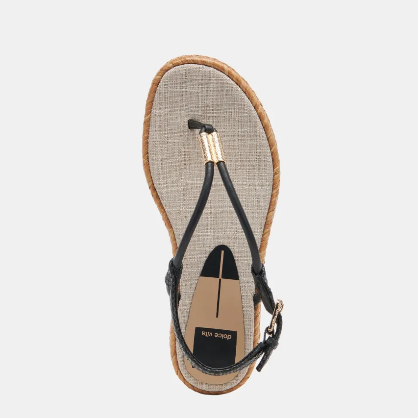 MERYL SANDALS BLACK LEATHER^Dolce Vita Discount