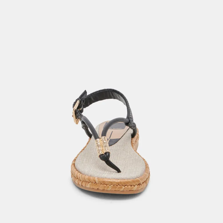 MERYL SANDALS BLACK LEATHER^Dolce Vita Discount