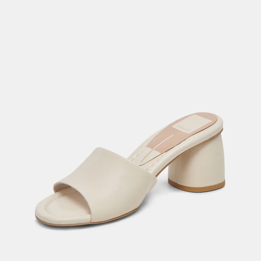 MINNY DRESS WIDE HEELS IVORY LEATHER^Dolce Vita Discount