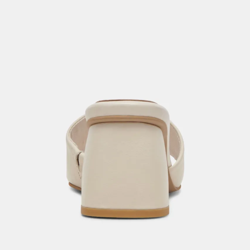 MINNY DRESS WIDE HEELS IVORY LEATHER^Dolce Vita Discount