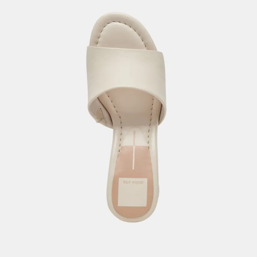 MINNY DRESS WIDE HEELS IVORY LEATHER^Dolce Vita Discount