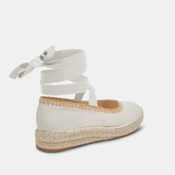 MORGAN FLATS IVORY CANVAS^Dolce Vita Fashion