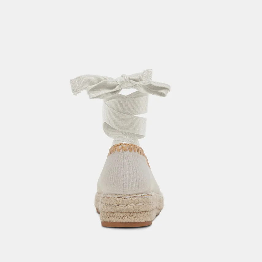 MORGAN FLATS IVORY CANVAS^Dolce Vita Fashion