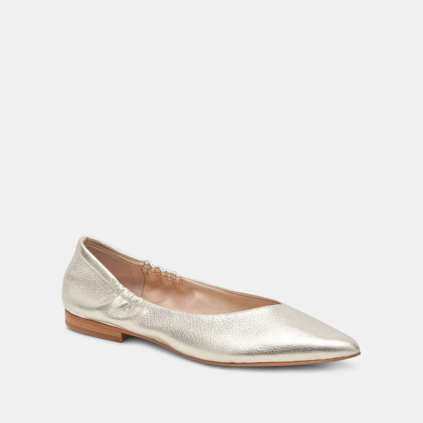 NADAV BALLET FLATS PLATINUM METALLIC LEATHER^Dolce Vita Hot