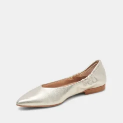 NADAV BALLET FLATS PLATINUM METALLIC LEATHER^Dolce Vita Hot