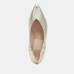 NADAV BALLET FLATS PLATINUM METALLIC LEATHER^Dolce Vita Hot