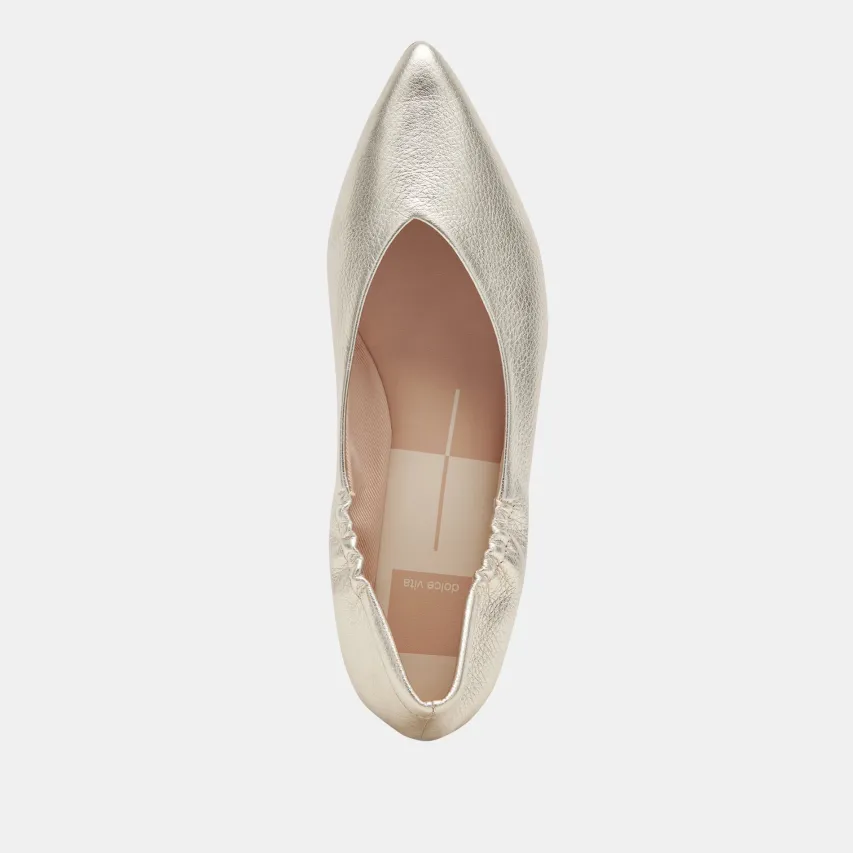 NADAV BALLET FLATS PLATINUM METALLIC LEATHER^Dolce Vita Hot
