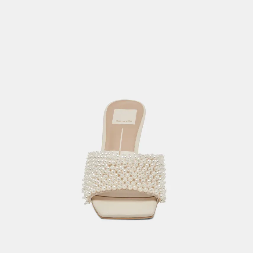 NANDY PEARL HEELS VANILLA PEARLS^Dolce Vita Clearance