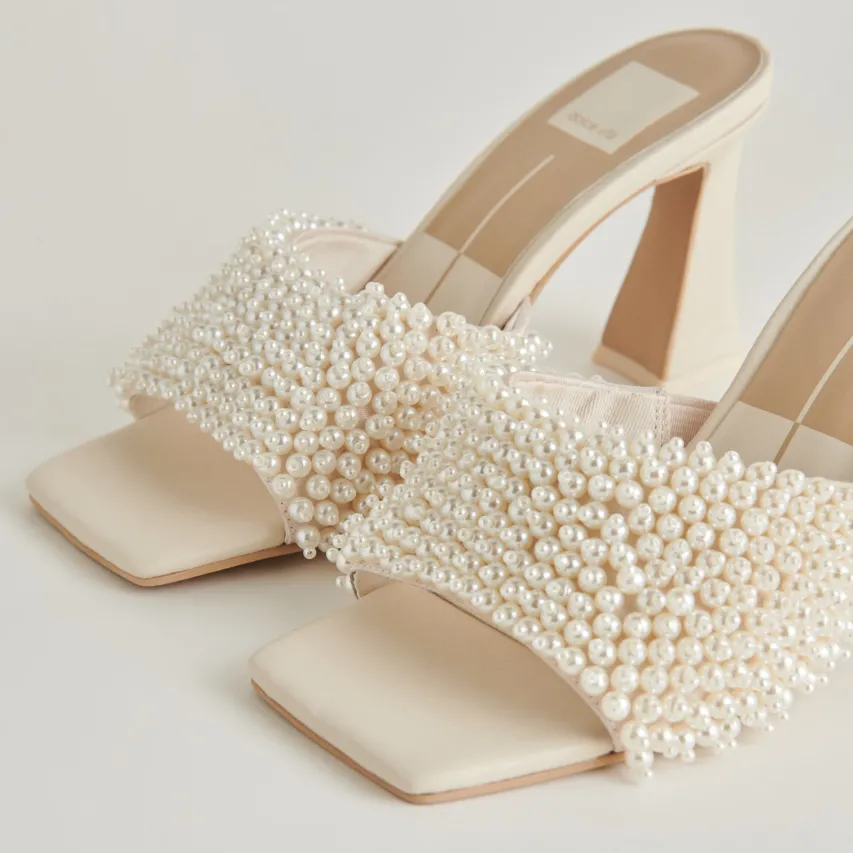 NANDY PEARL HEELS VANILLA PEARLS^Dolce Vita Clearance